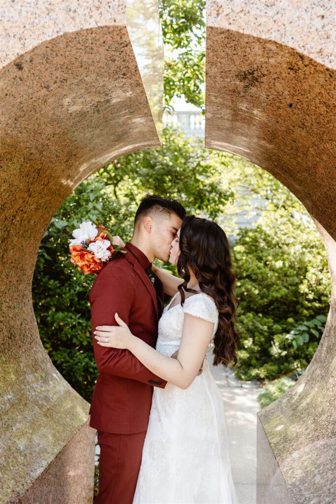 tips for choosing an elopement photographer, elopement photography, couples kissing during their elopement, romantic elopement photos
