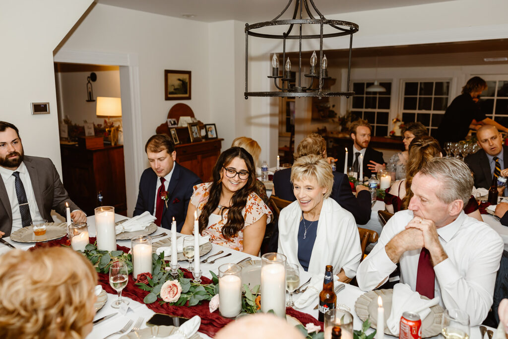 micro wedding reception at the vrbo