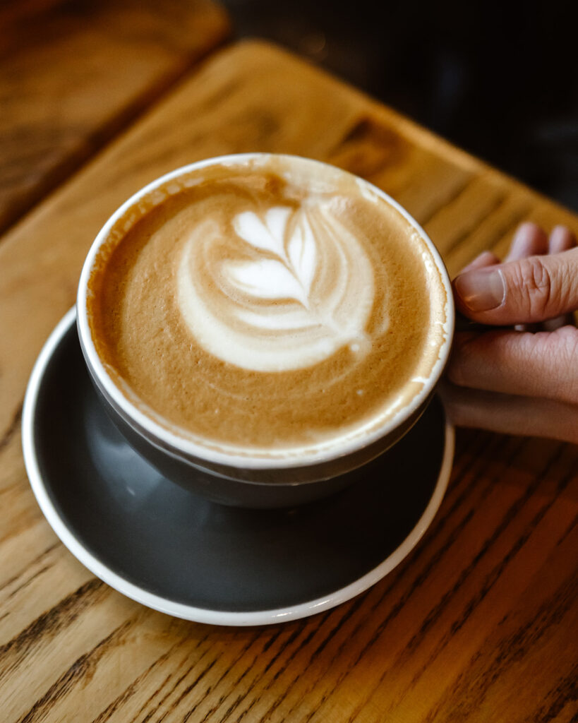 latte with latte art