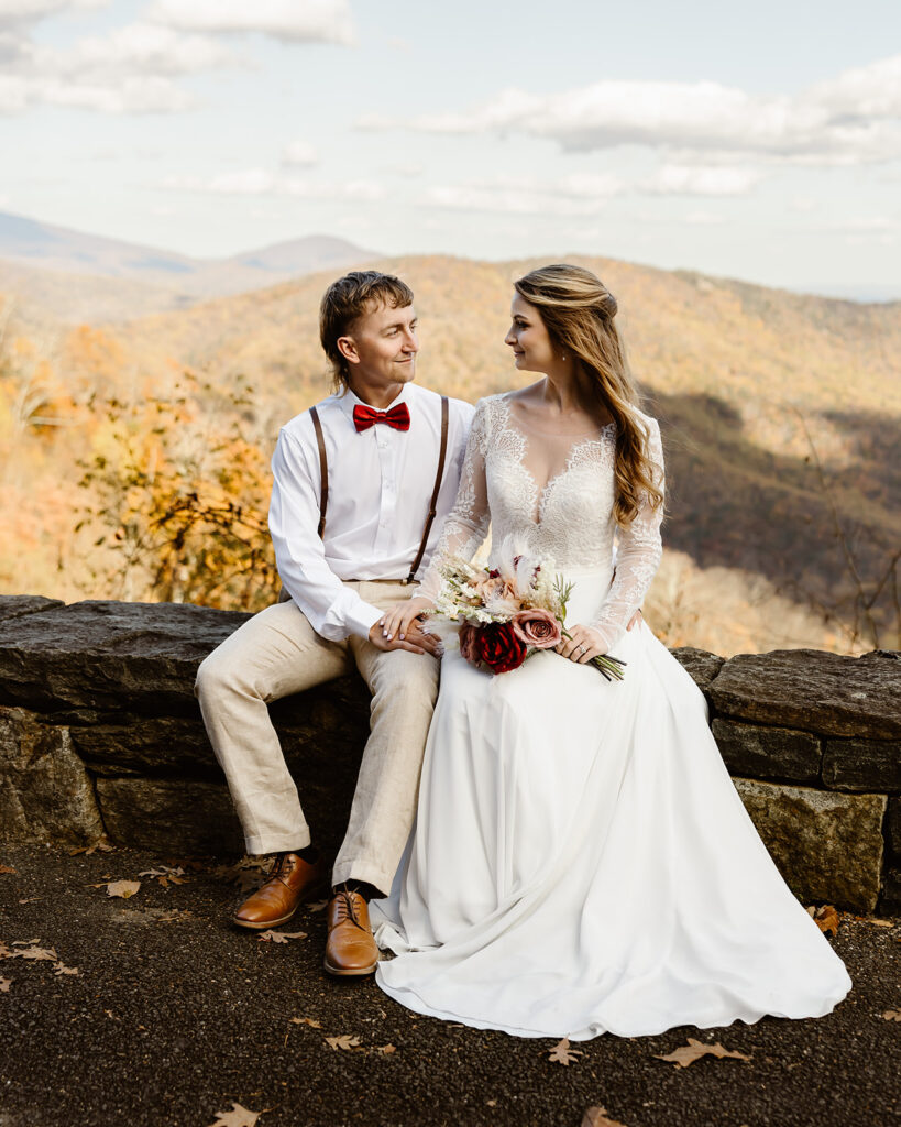 fall elopement in shenandoah national park