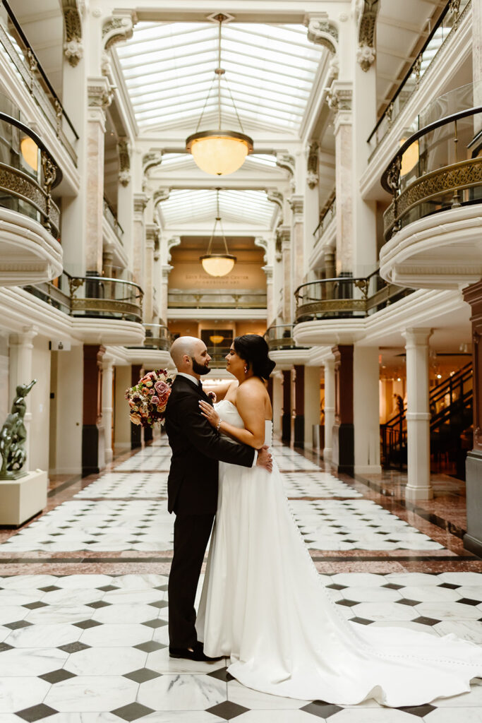 the wedding couple in Washington DC for their elopement