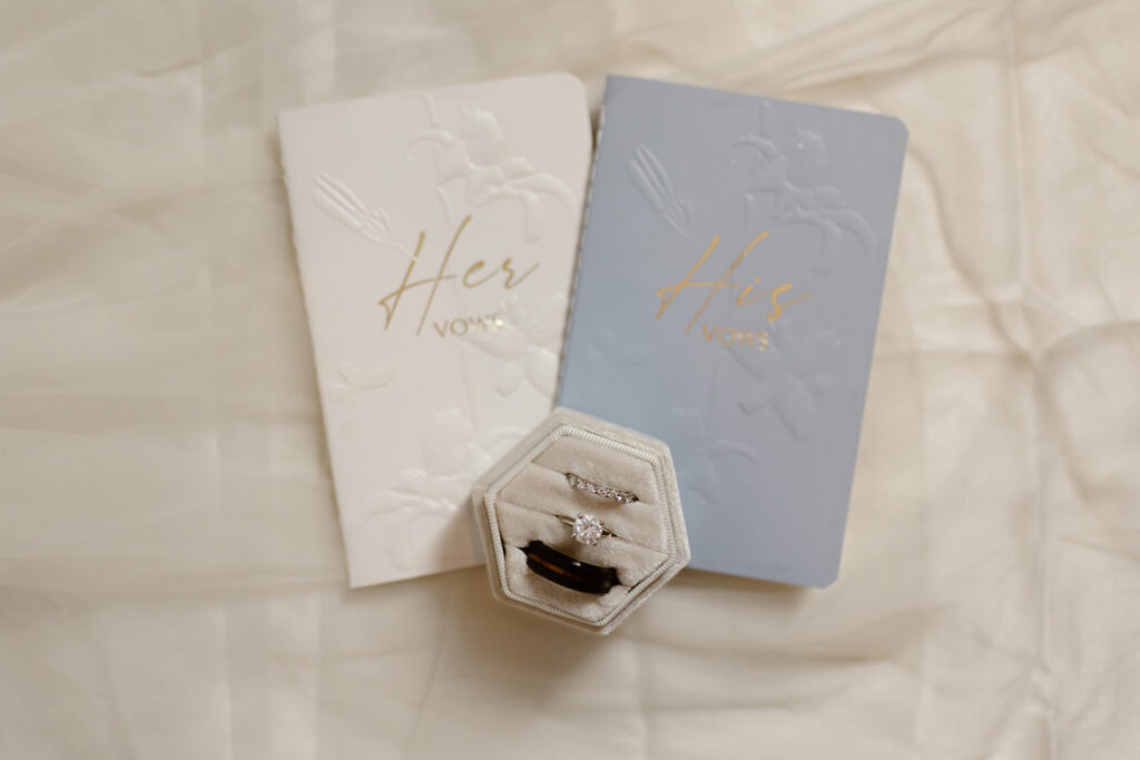 the wedding day details and vow books
