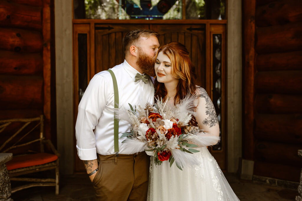 the wedding couple after their first look during their Virginia wedding