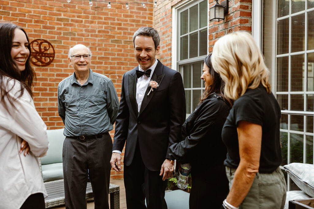 the wedding guests at the DC elopement