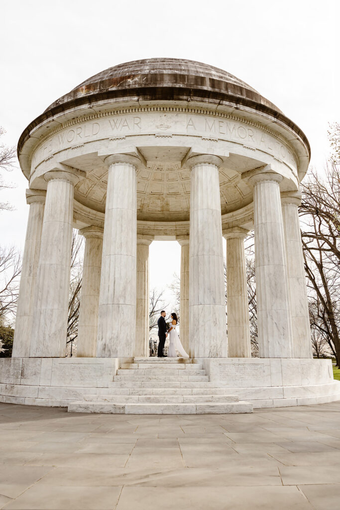 DC War Memorial elopement wedding photos