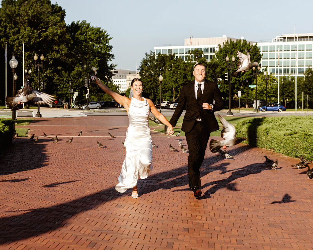 romantic elopement couple during their last minute elopement in dc