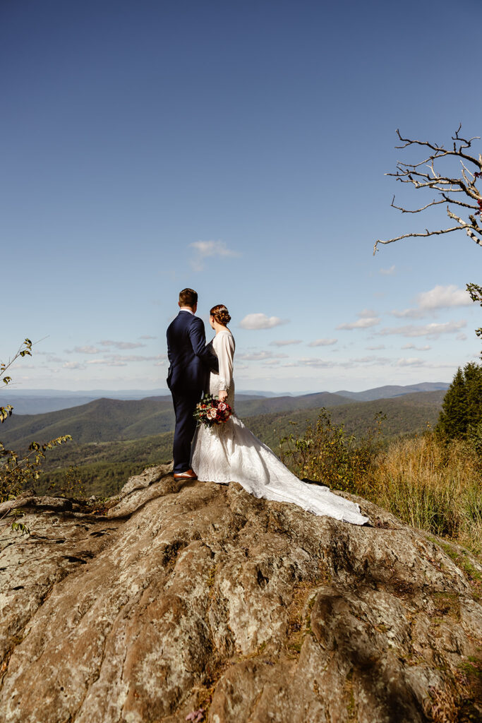 the wedding couple at the Shenandoah