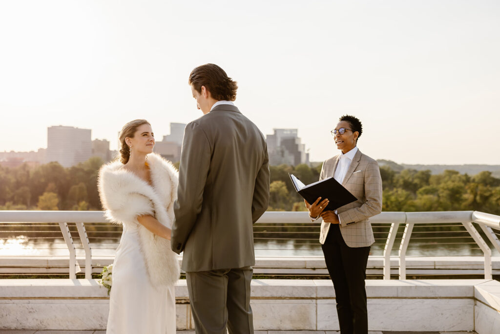 the wedding couple eloping in Washington DC