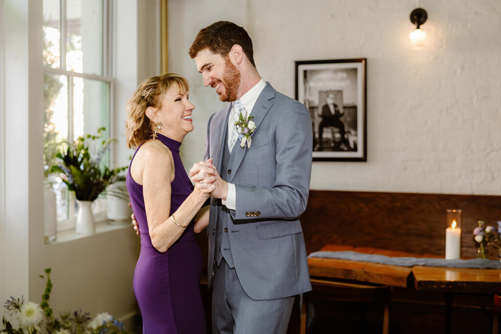 the Mother Son dance at the DC wedding