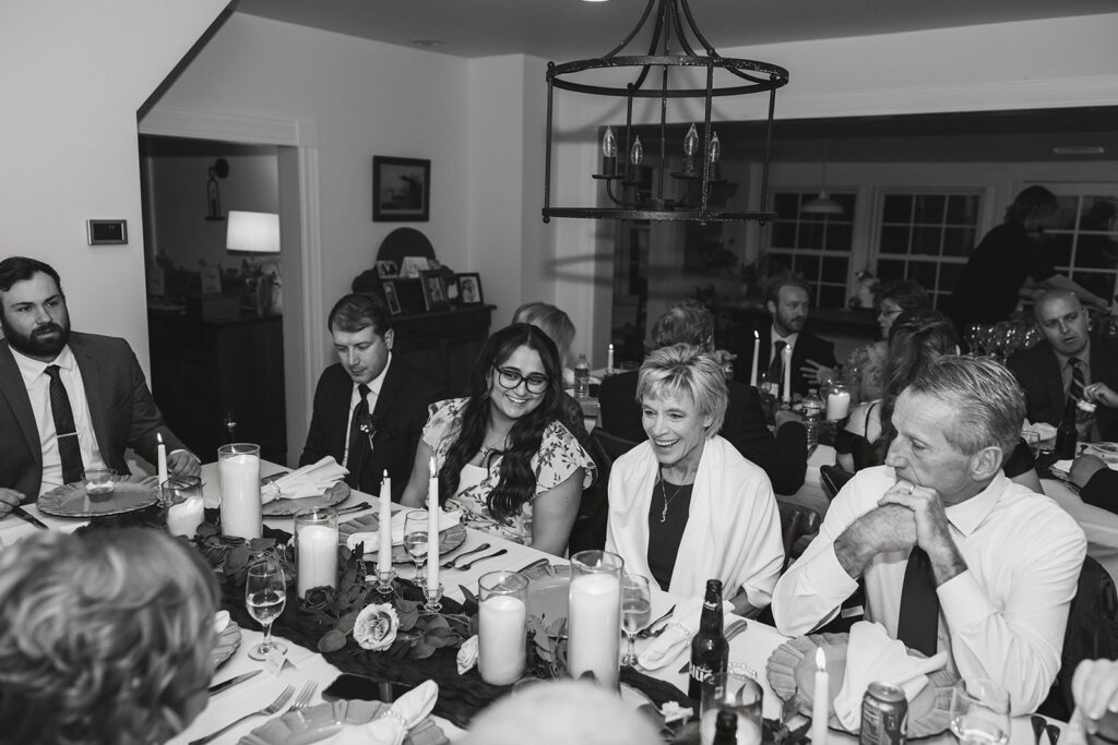 the wedding guests enjoying the wedding celebration