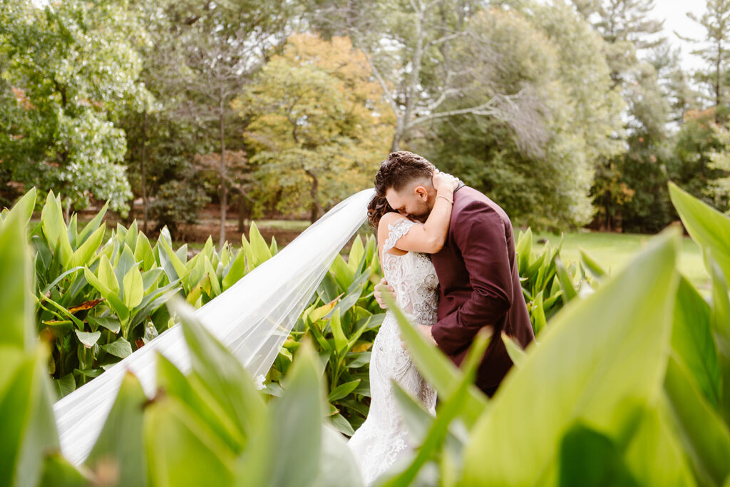 elopement couple hugging during their maryland elopement
