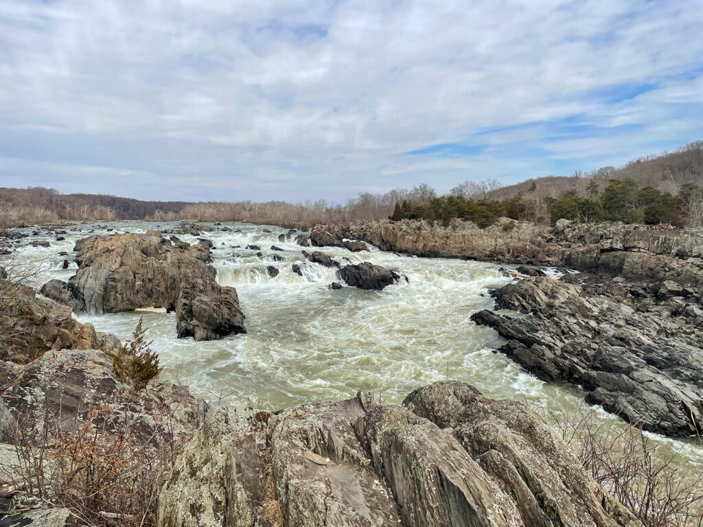 great falls park landscapes at one of the most beautiful maryland elopement locations