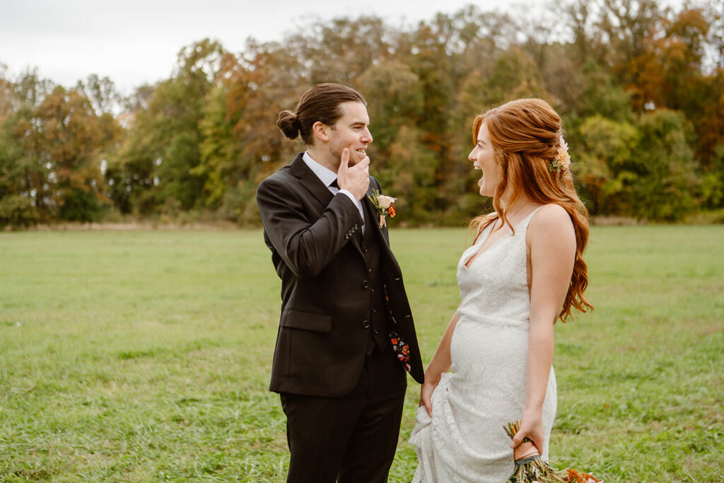 excited baltimore elopement couple during their big day