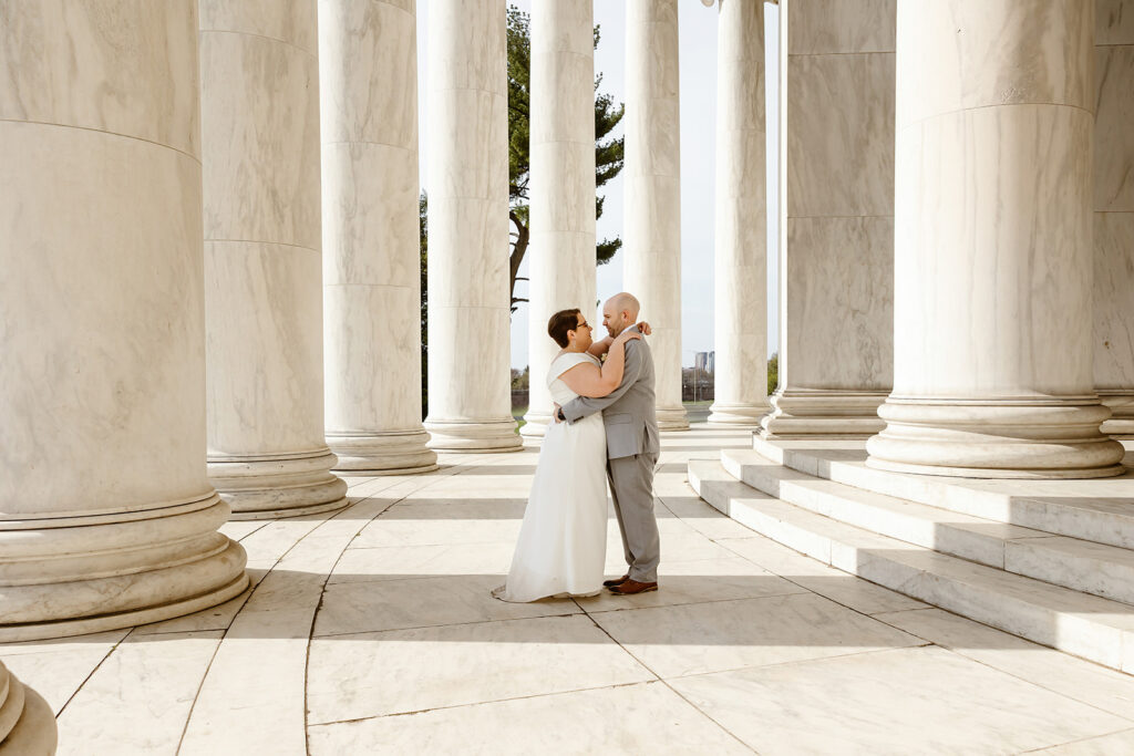 elopement couple in washington dc