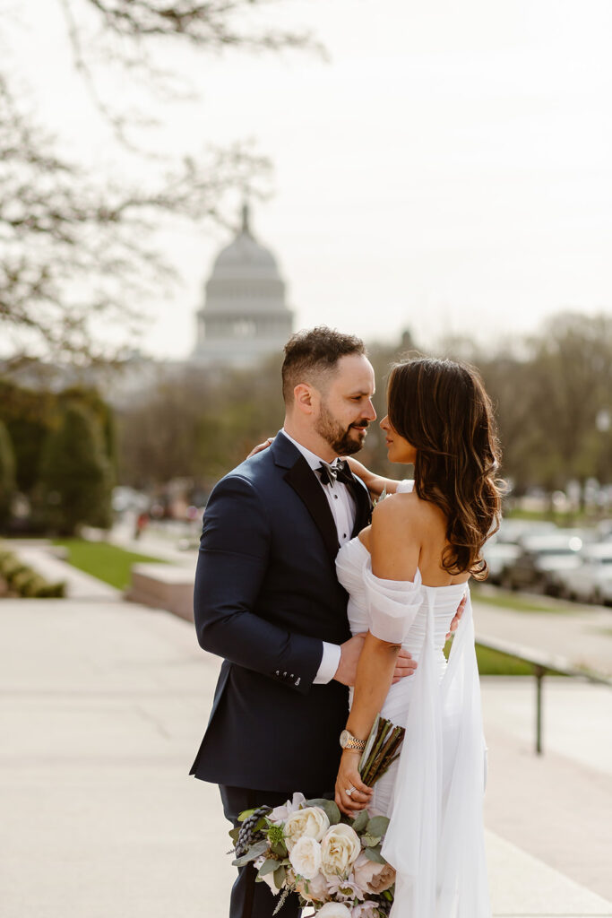 romantic washington dc elopement at the national mall