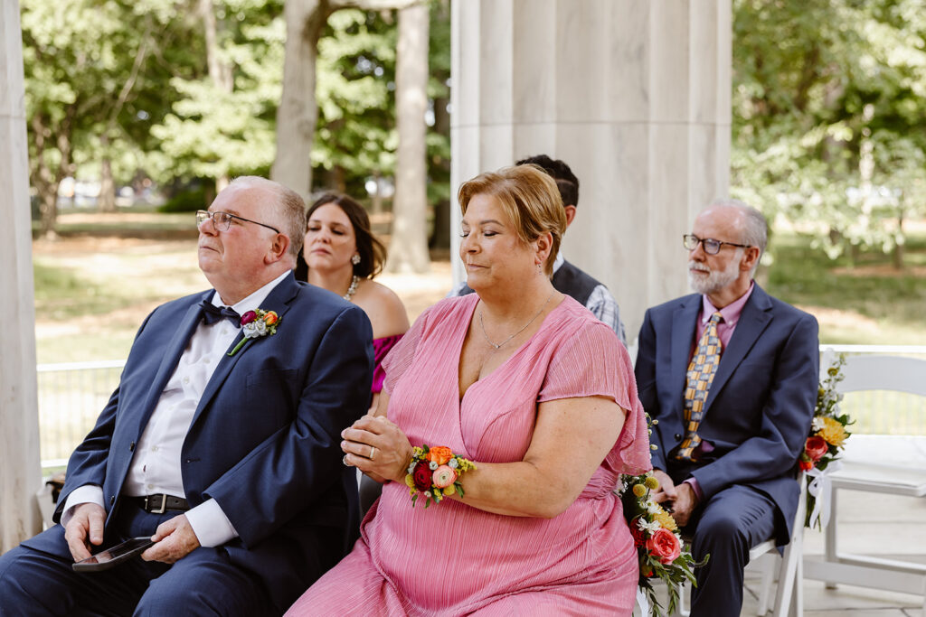 candid family moments during an elopement ceremony in washington dc