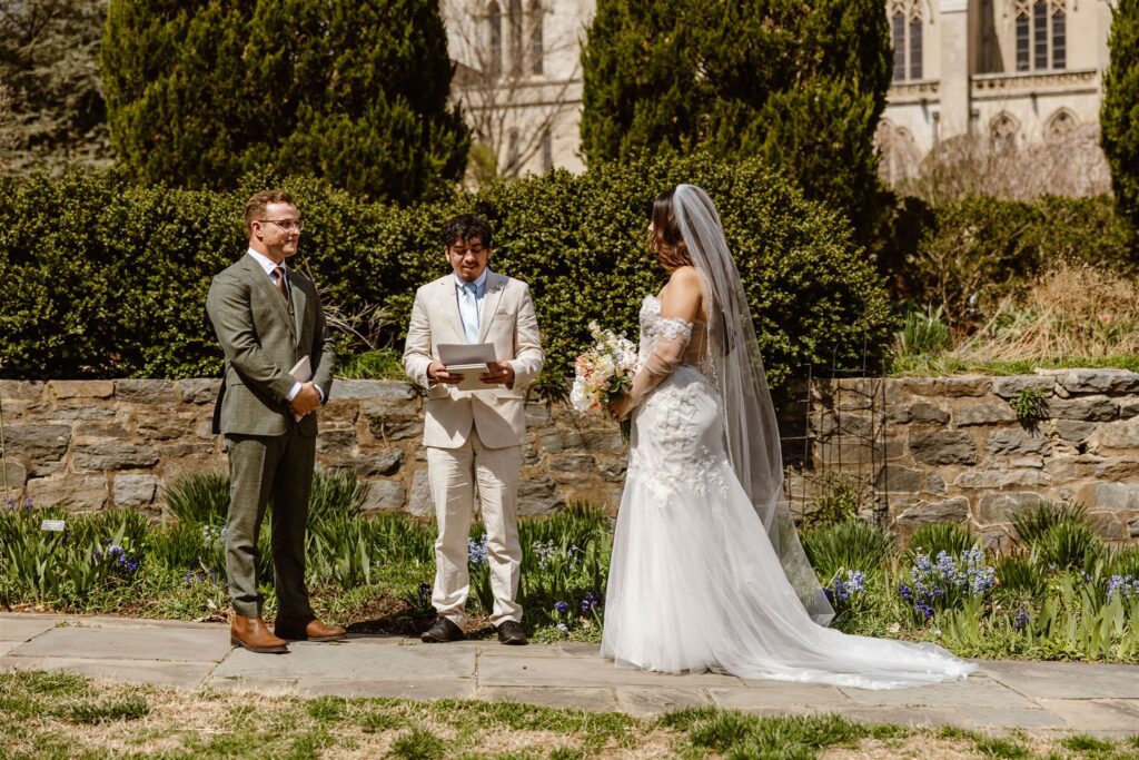 spring elopement ceremony in washington dc 