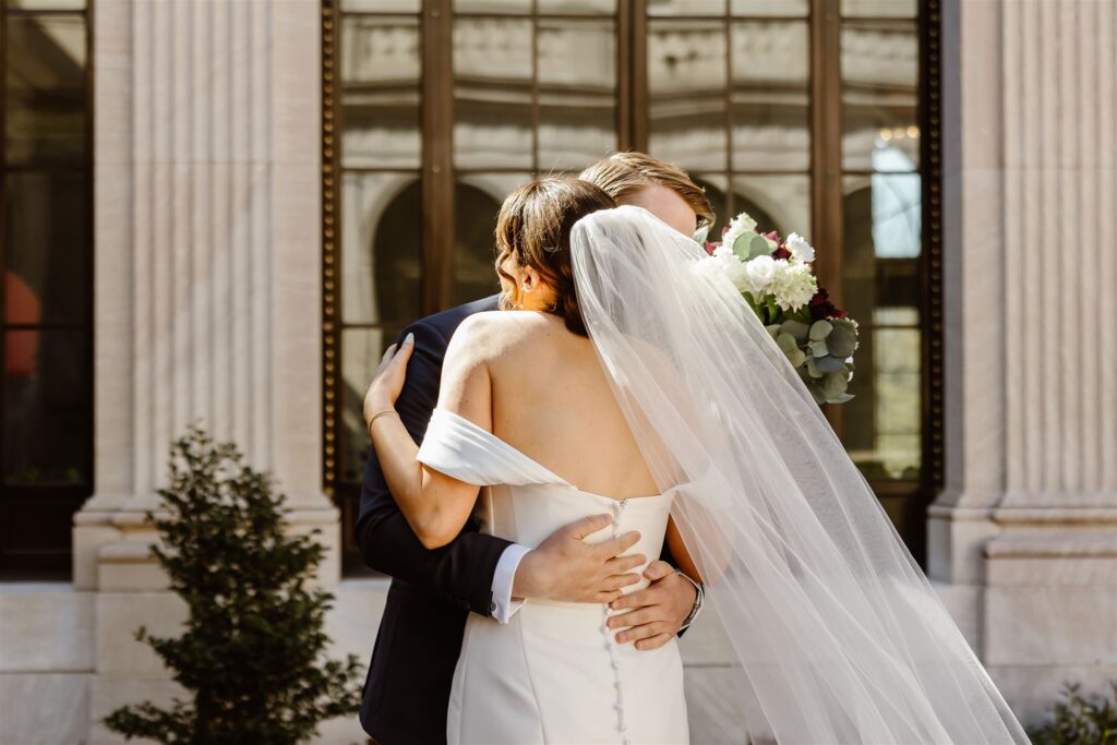DC micro wedding ceremony at the courtyard of Freer Gallery of Art