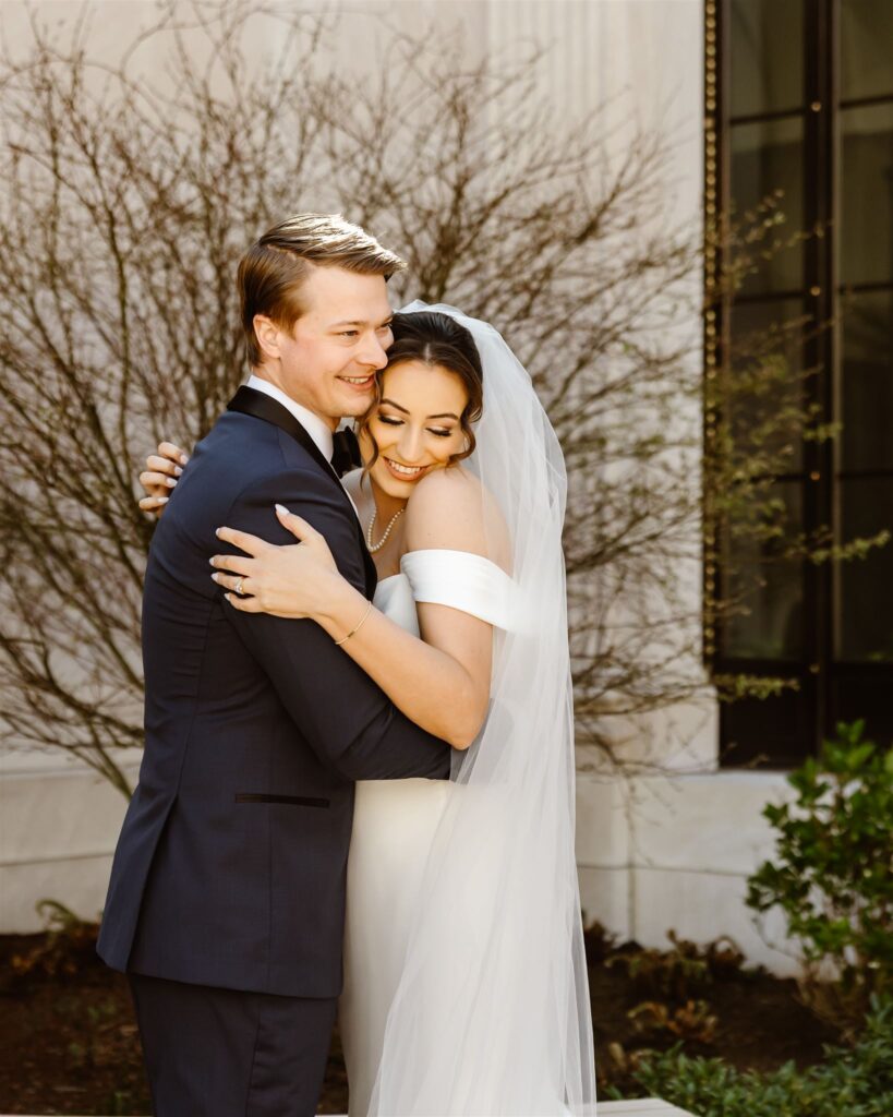 happy bride and groom after their elopement ceremony