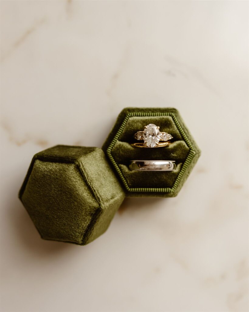 elegant detail flatlay on a marble floor