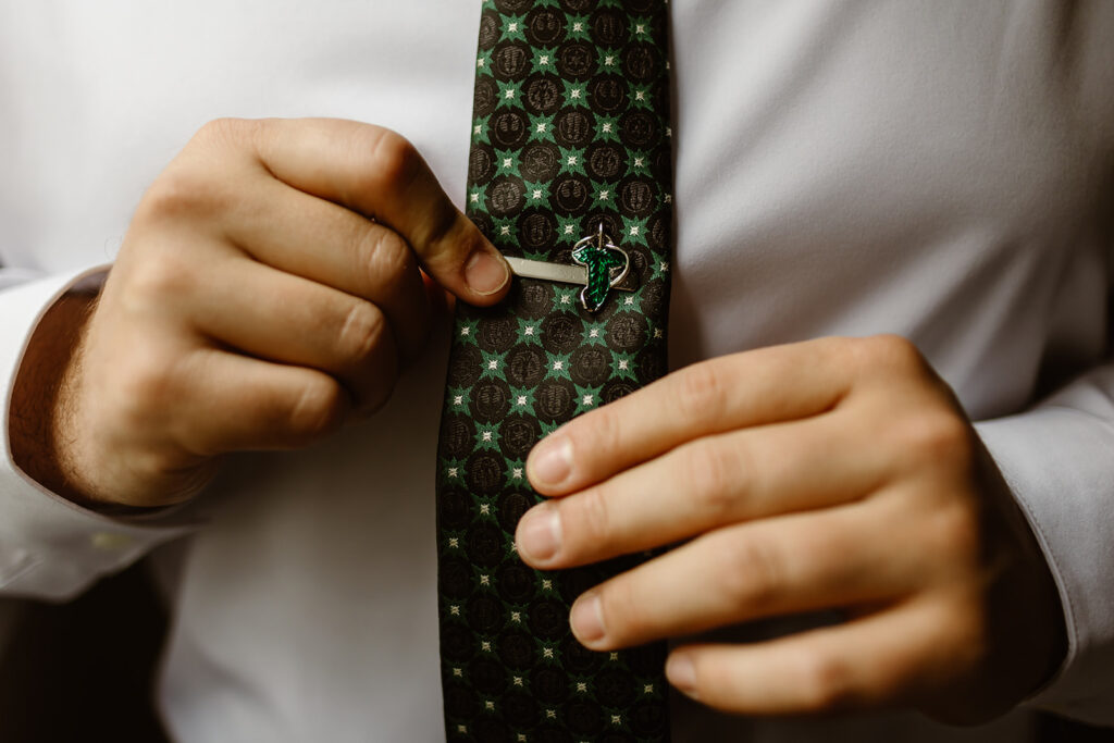 custom tie clip lord of the rings theme