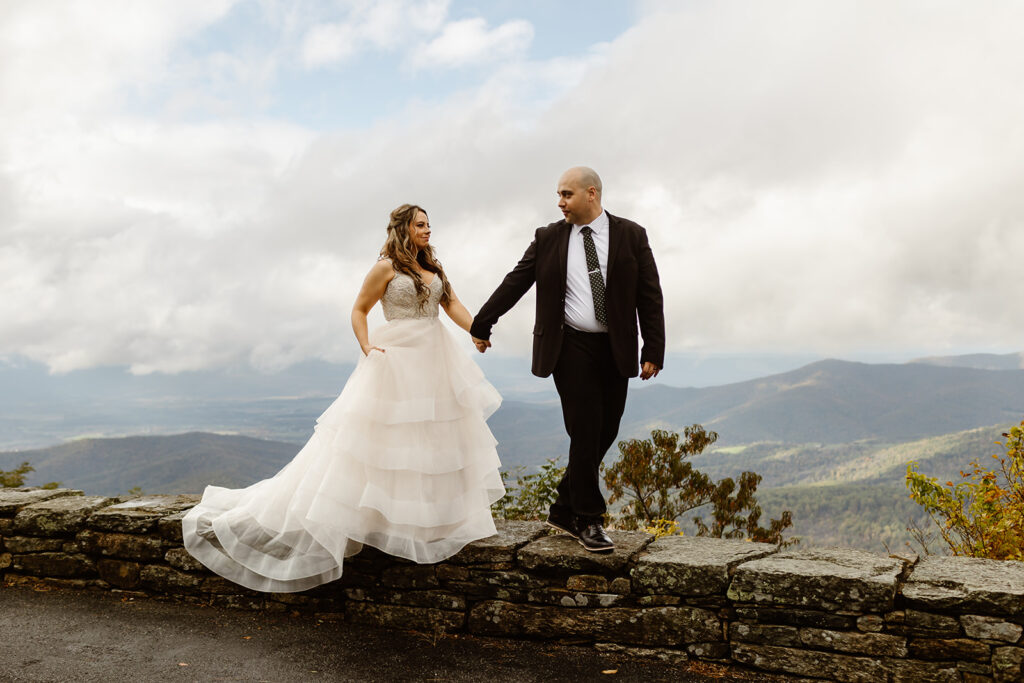 beautiful shenandoah national park elopement in October
