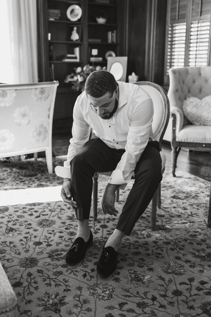 groom getting ready