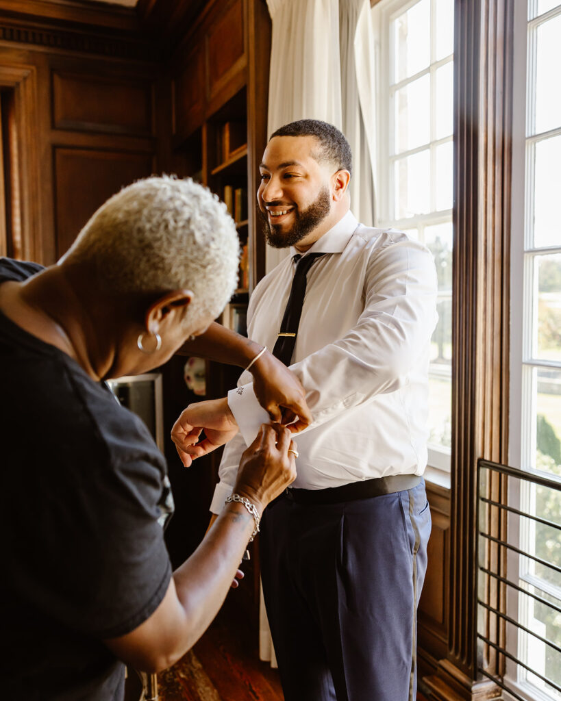 groom getting ready 