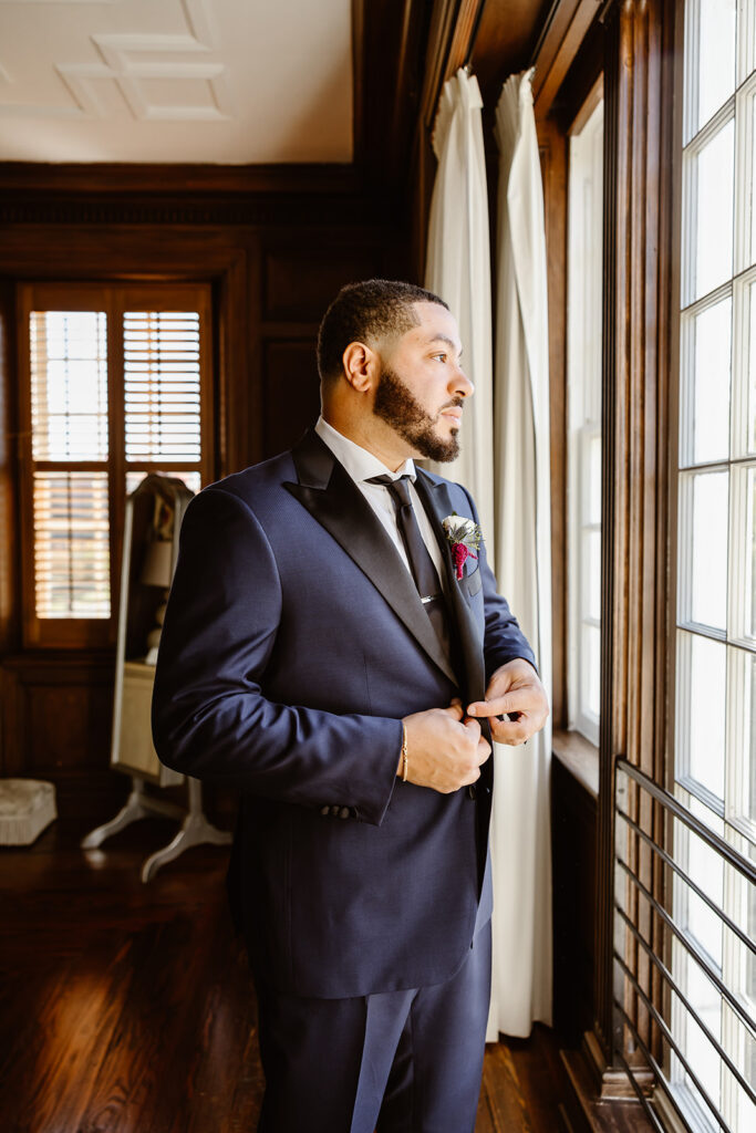groom getting ready 