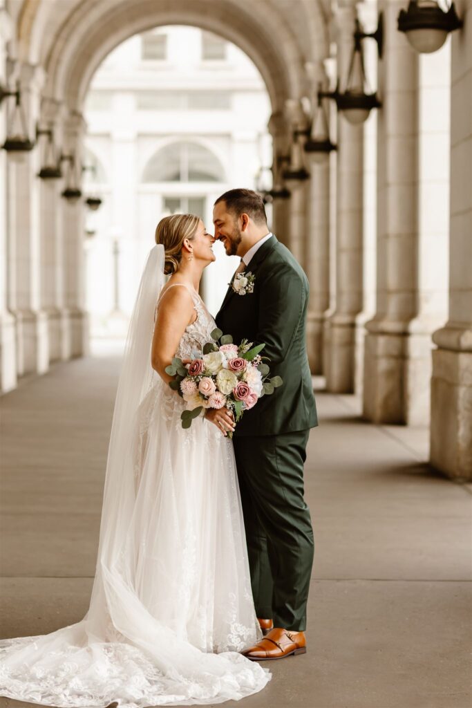 romantic, simple elopement inspiration at union station in washington dc