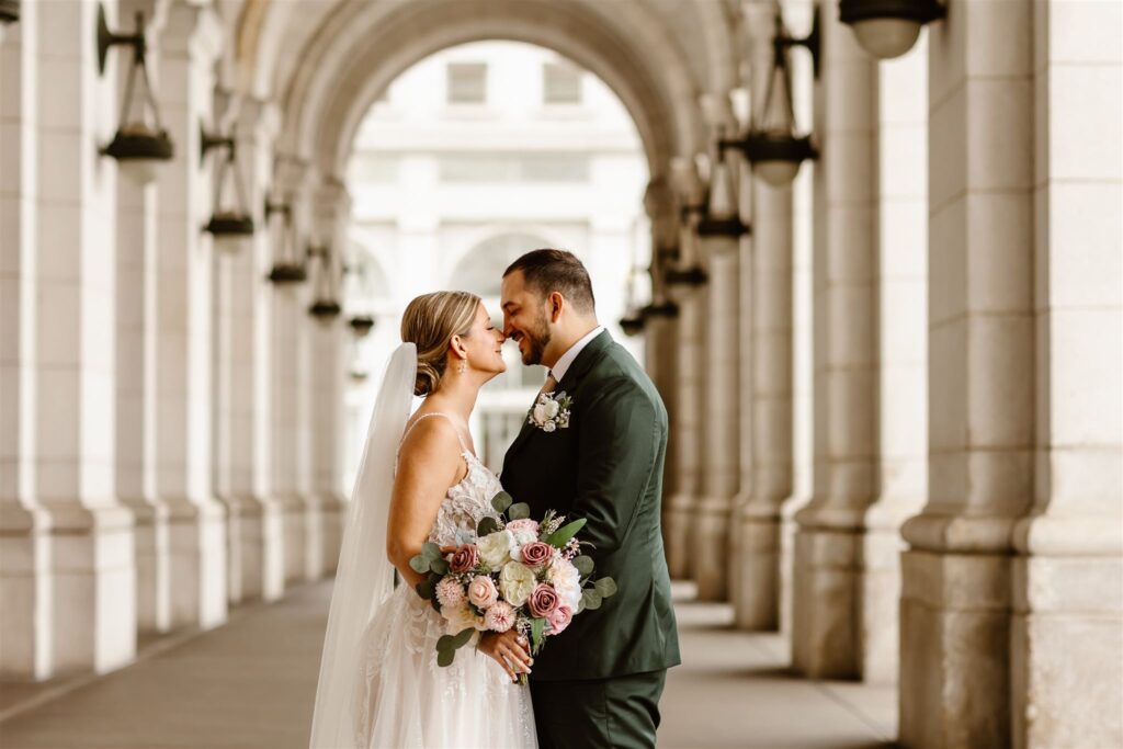 romantic, simple elopement inspiration at union station in washington dc