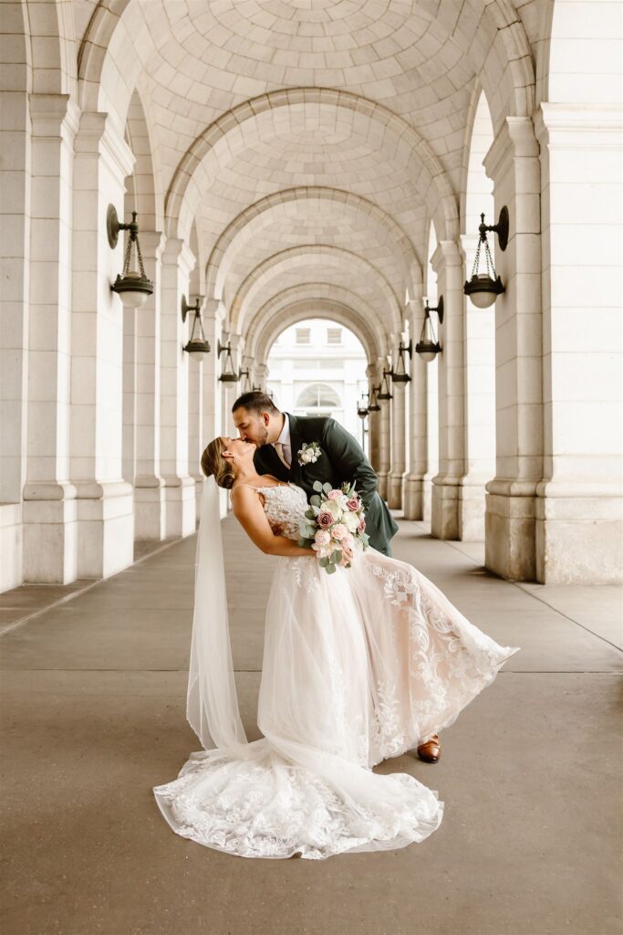 romantic, simple elopement inspiration at union station in washington dc
