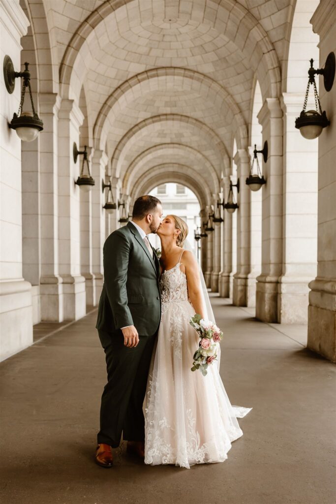 romantic, simple elopement inspiration at union station in washington dc