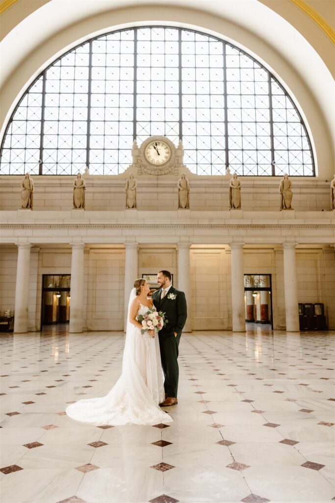 romantic, simple elopement inspiration at union station in washington dc