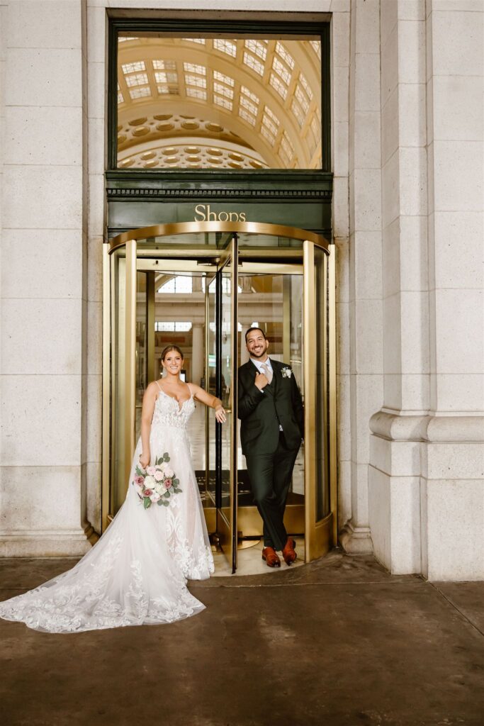 romantic, simple elopement inspiration at union station in washington dc