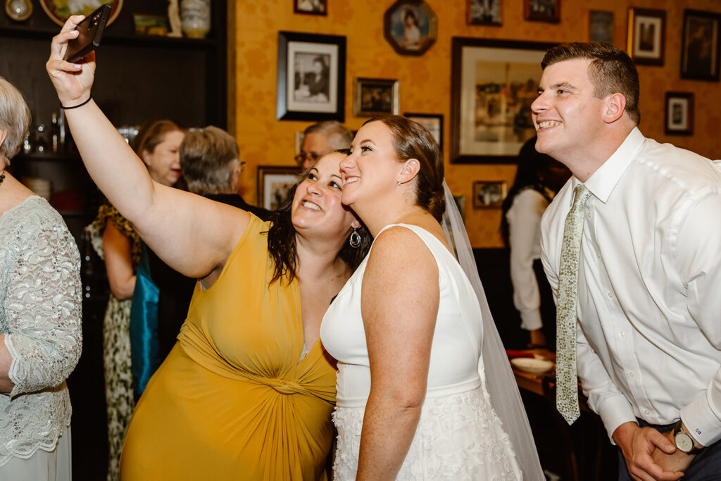 intimate post elopement reception with family in washington dc