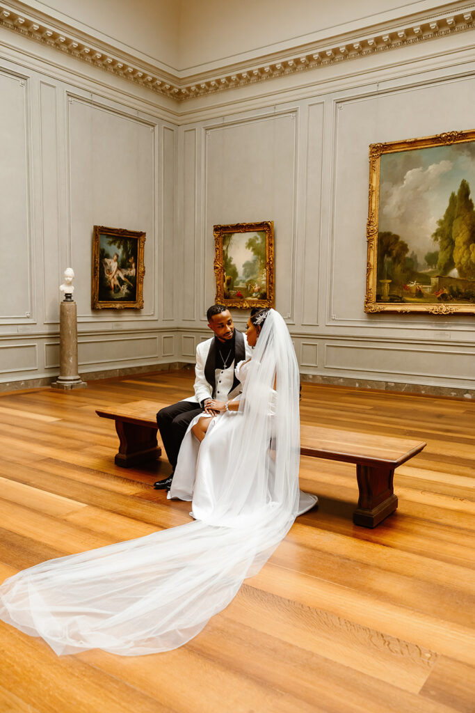beautiful last minute elopement at the national gallery of art in washington dc