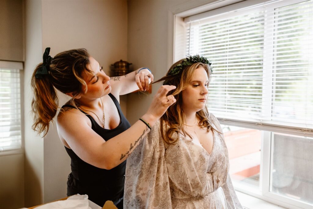 bride getting ready