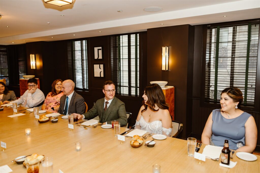 micro wedding receptio at lyle hotel and restaurant in dc