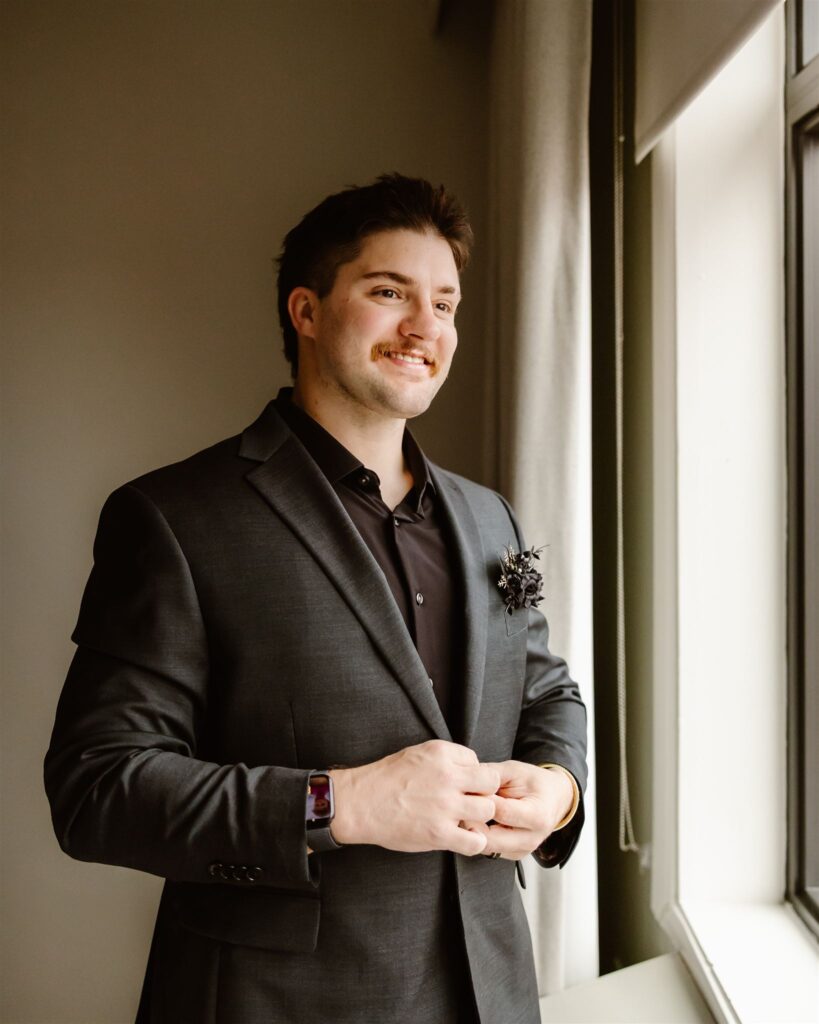 groom getting ready