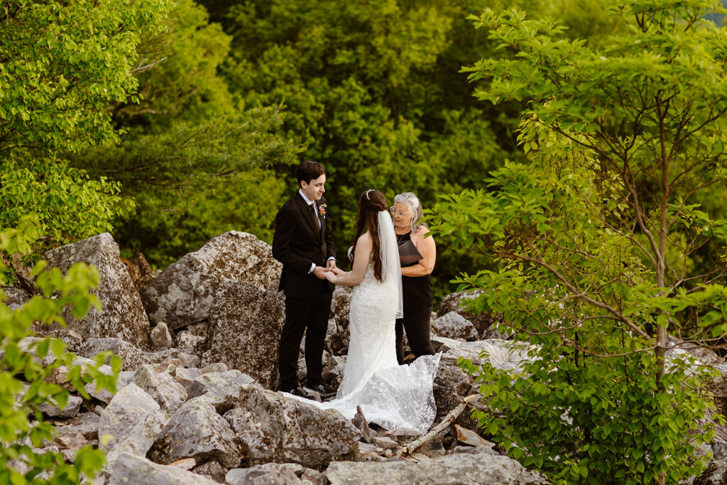 intimate elopement ceremony at shenandoah national park