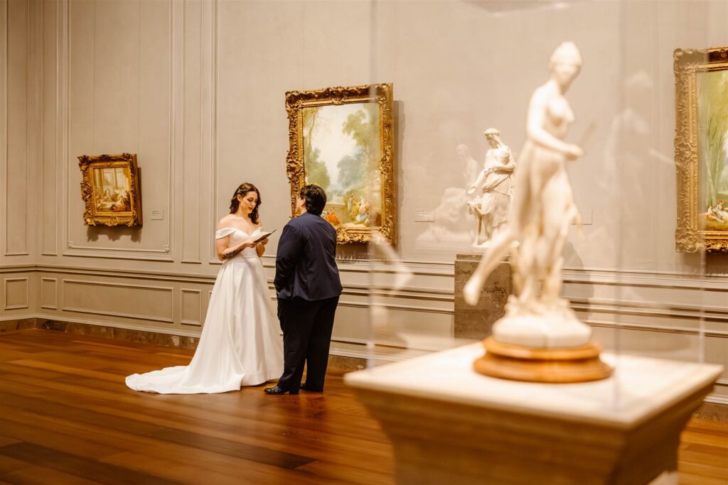 private elopement ceremony at the national gallery of art