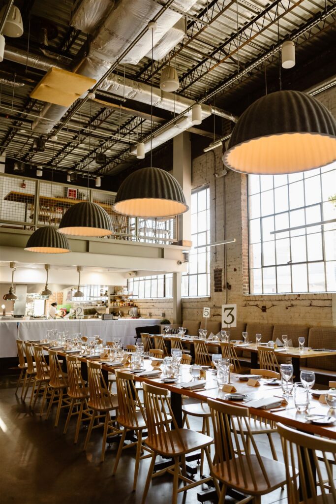 small restaurant wedding reception tablescapes in Gravitas, DC