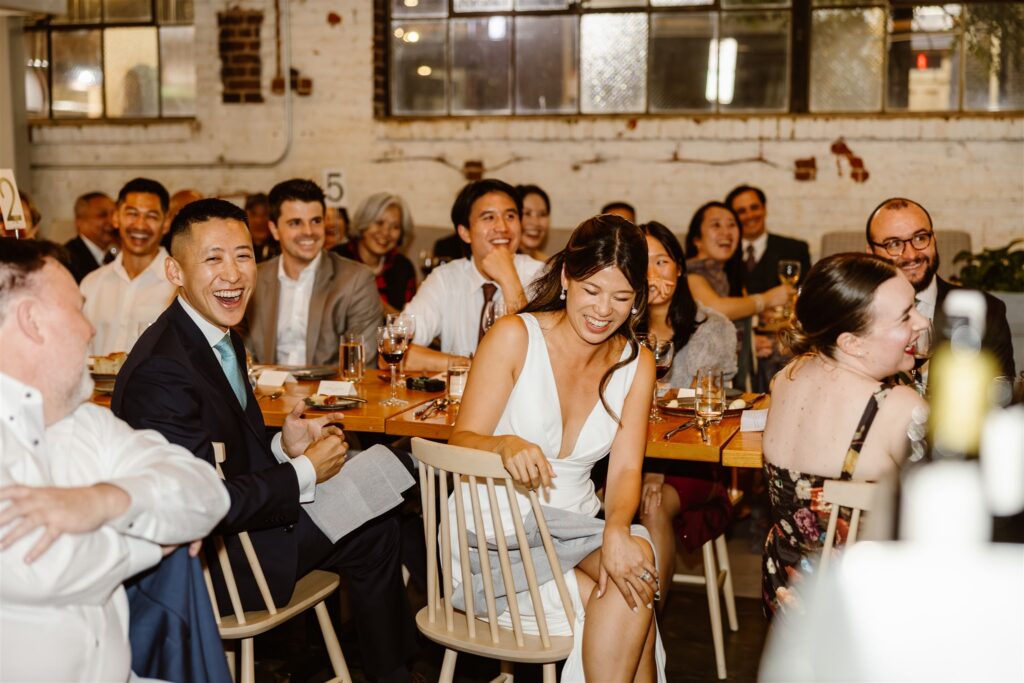 small restaurant wedding reception in Gravitas, DC