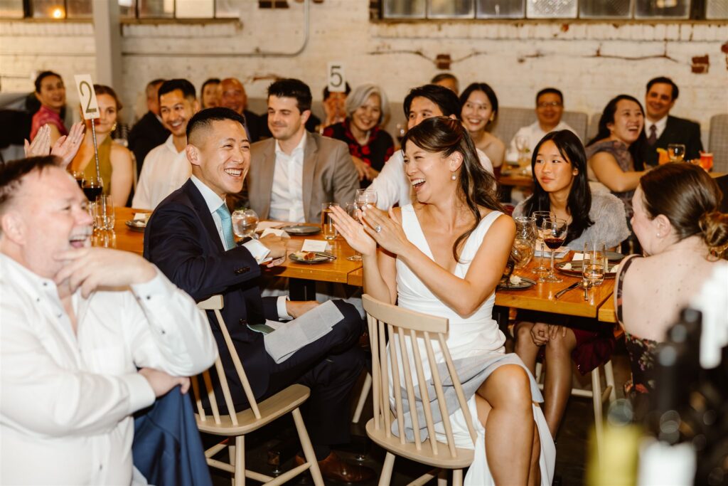 small restaurant wedding reception in Gravitas, DC