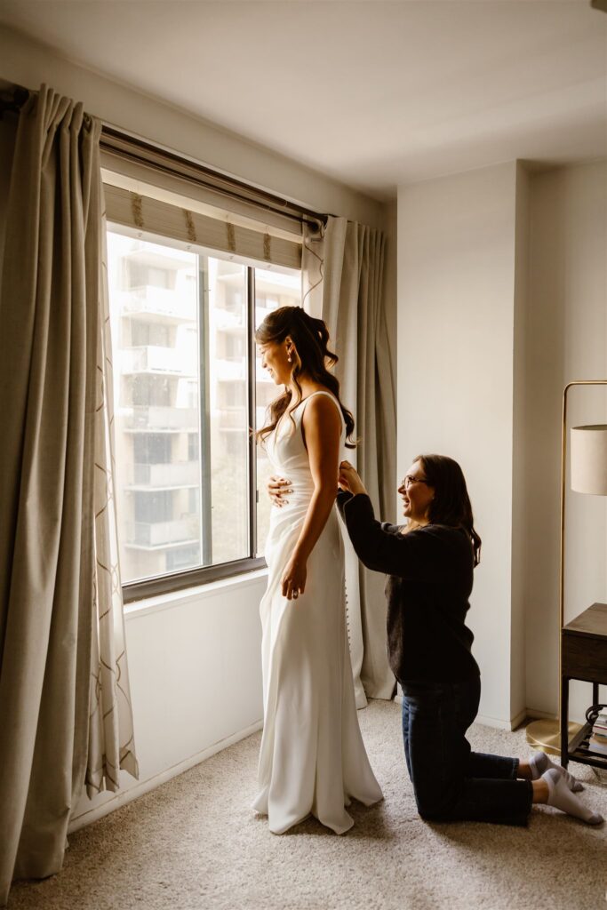 bride getting ready moments