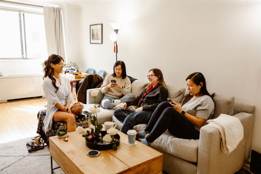 bride getting ready moments