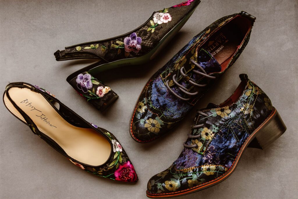 colorful wedding shoes