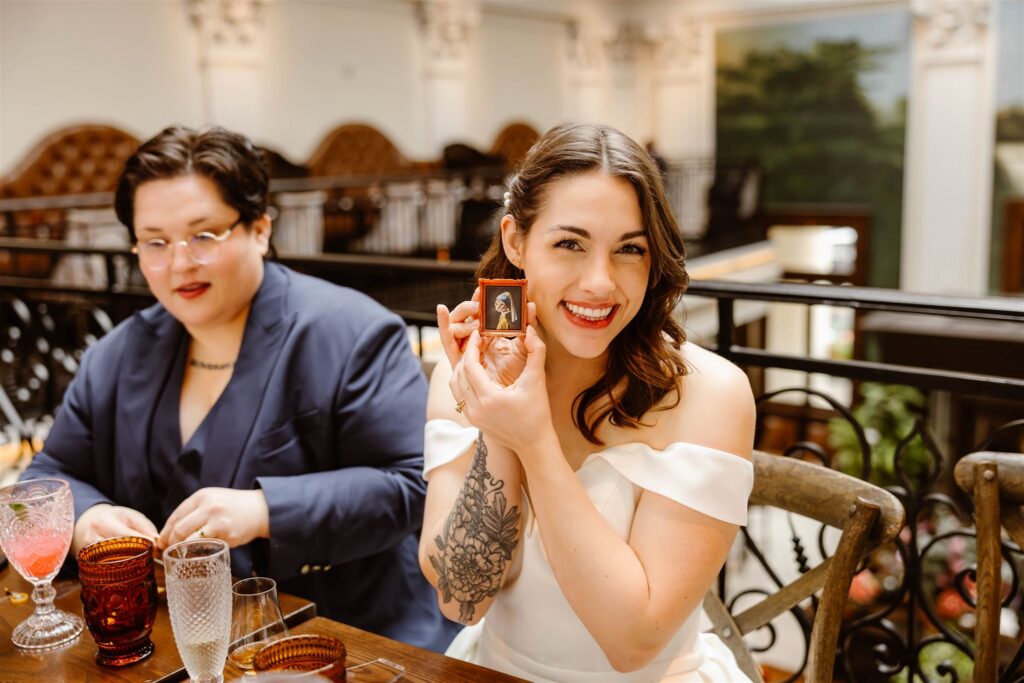 small elopement reception at a restaurant in washington dc