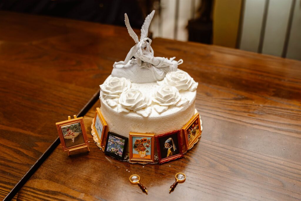 unique art inspired elopement details